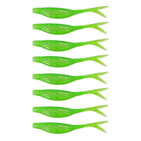 Isca Strike Shad 110 Chartreuse Silver SS110004 c/ 8 Unidades