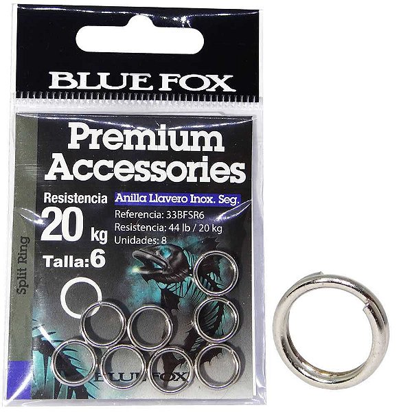 Argola Anel Inox Blue Fox Size 06 33bfsr3 c/ 9 un.