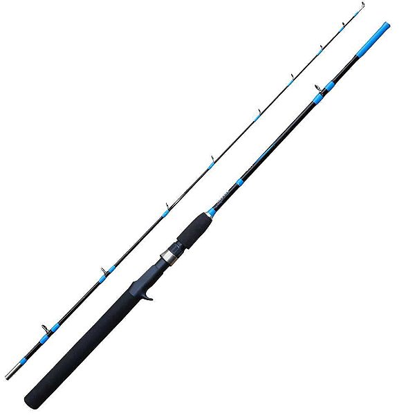 Vara Guang Ling Pp10180-2 1,80m Piapara p/ carretilha 2 Partes Azul ou Vermelha