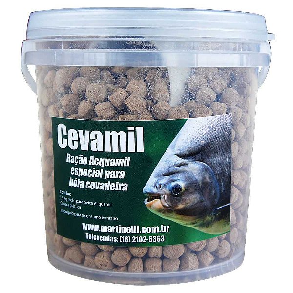 Balde Cevamil Ração Para Pesqueiro Acquamil 1,5kg