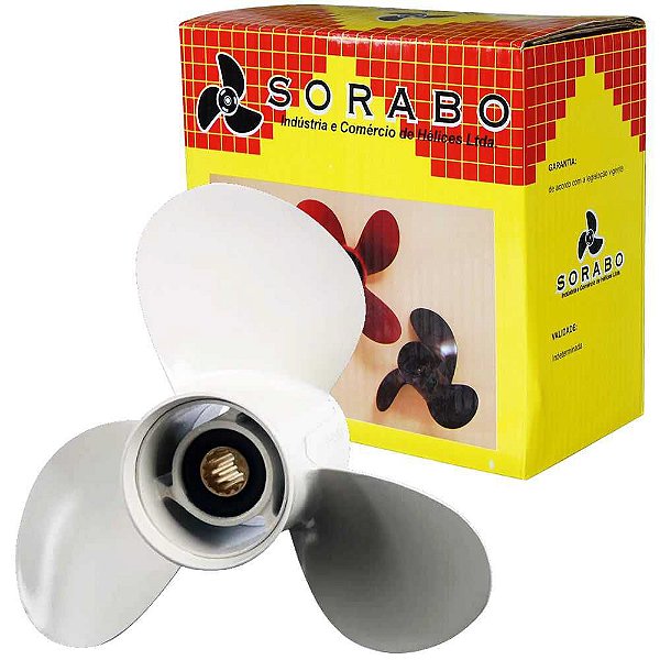 Hélice Yamaha 15HP 2T 20 4t 9,25 X 11 ou 9 1/4x11 - Sorabo