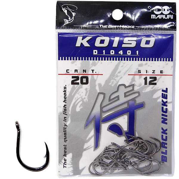 Anzol Maruri Koiso Black Cartela N 12 c/ 20 un.