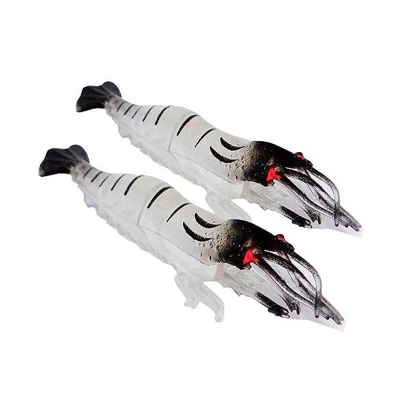 Isca artificial Camarão Robalo fumacinha 9 cm - 2 unidades