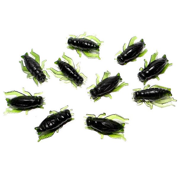Isca artificial Inseto Soft Paca/grilo 2,0 cm c/ 10 un.