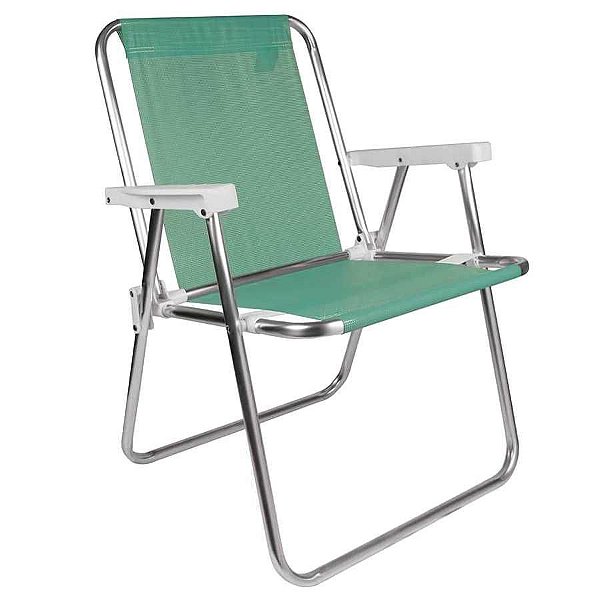 Cadeira Praia Camping Alta Aluminio Sannet-anis 7896020622789