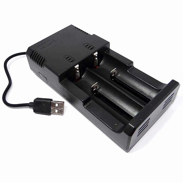 Carregador USB para até 2 baterias