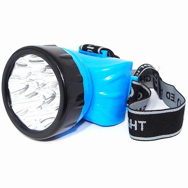 Lanterna de cabeça 722-b 12 Leds ideal para caça pesca camping