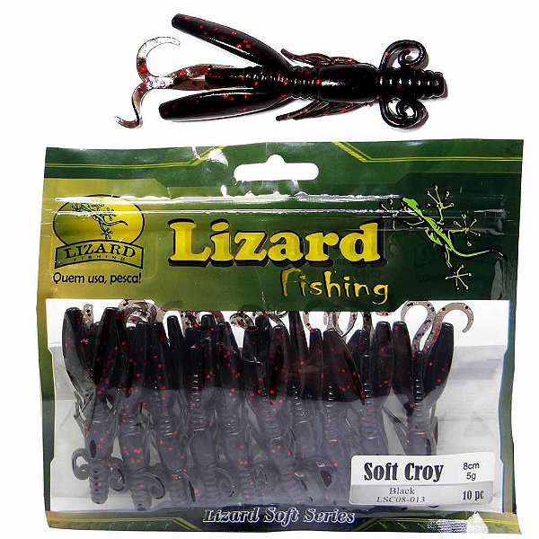 Isca Soft Croy 8cm 5gr 013/black 10un Lsc08-013