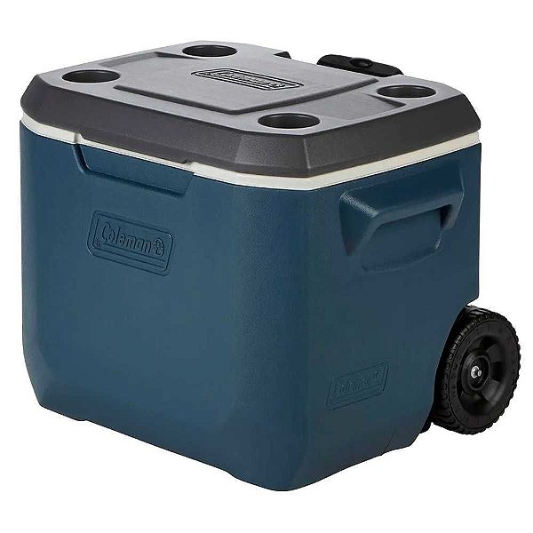 Caixa Térmica Coleman 50 Qt 47,3L Azul c/ Rodas 110130005889