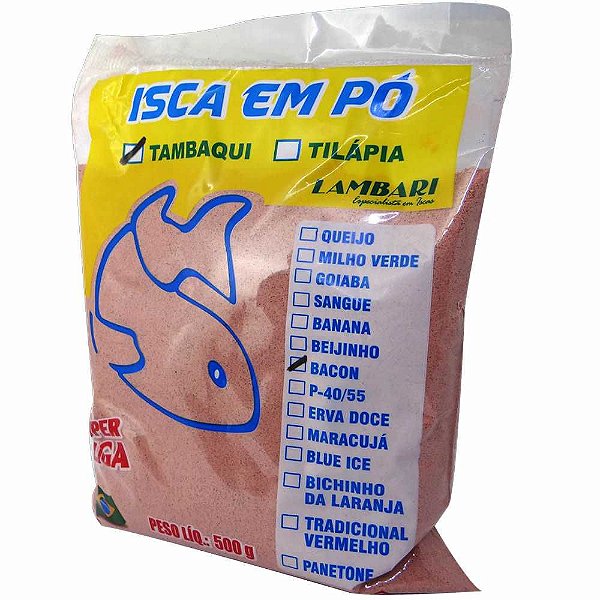 Isca em Pó Lambari Bacon 500g