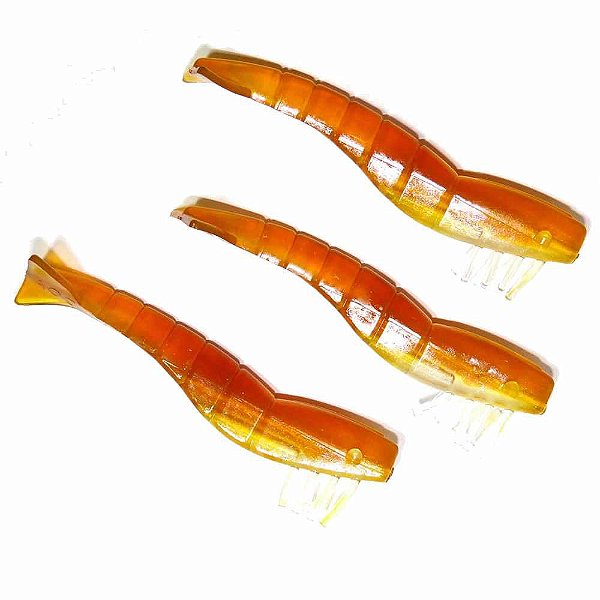 Isca Camarão 4 pol.  Doa 426 Rootbeer Clear Holo 3pc 192426