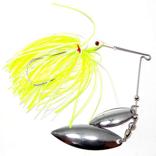 Isa Spinner Bait 2 Laminas 14gr 3/0 25 Pearl/chartreu Sb2b30-25