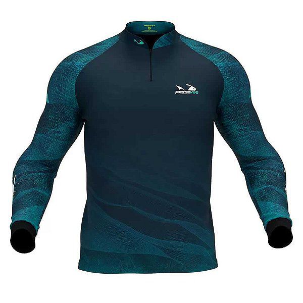 Camiseta de Pesca Presa Viva Tucunaré Azul 04 - GG + Breeze Buff Presa Viva Tucunaré 04...