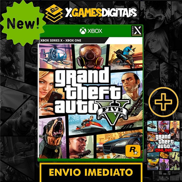 Gta V - Gta 5 - Xbox Series - Midia Digital + 1 Jogo Grátis - XGAMESDIGITAIS