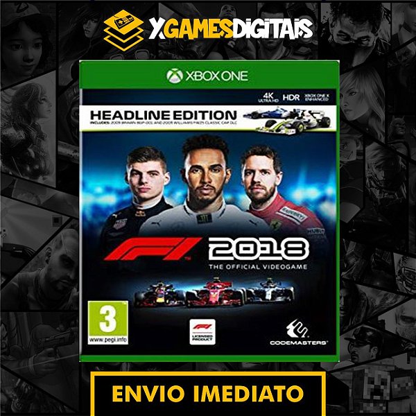 F1 Formula 1 2018 - Xbox One - Midia Digital - Xgamesdigitais -  XGAMESDIGITAIS