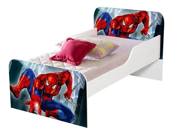 Cama Infantil Homem aranha com Proteção Lateral - MOS Store - MOS Store