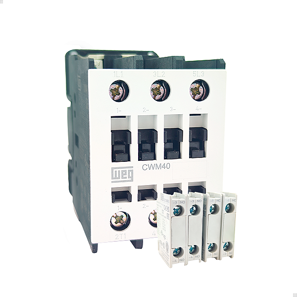 Contator Weg Tripolar 40a 2na+2nf 110v Cwm40-22-30v18