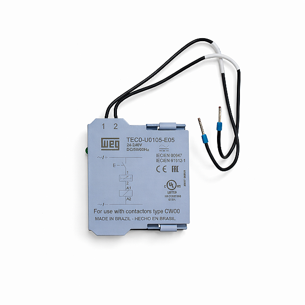 Bloco Mini Temporizador TEC0 1-10 Seg 24-240V ca cc - Weg