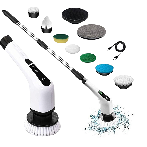 Escova De Limpeza Elétrica 360º MOP Multiuso 9 em 1 Recarregavel