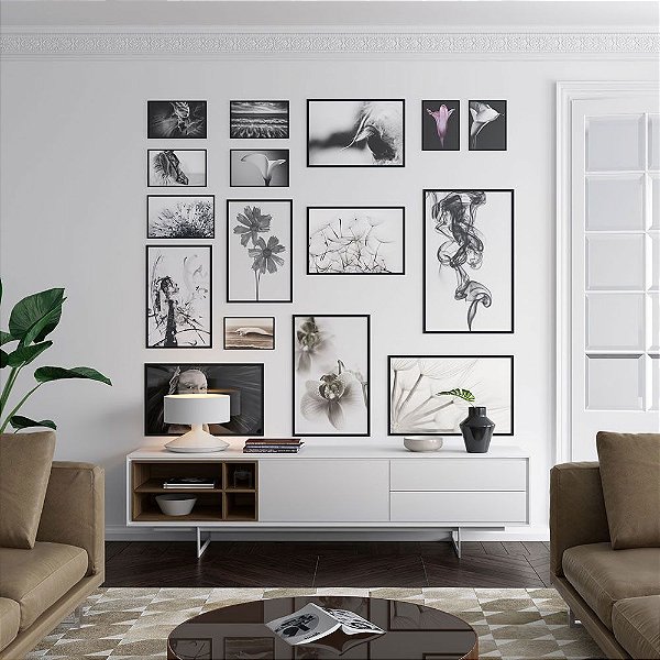 Armário baixo horizontal com portas e nicho pode ser utilizado como Rack, linha WoodPrime!