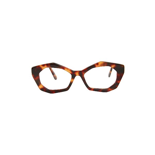 Óculos de Grau Gustavo Eyewear G53 3 em Animal Print. Clássico