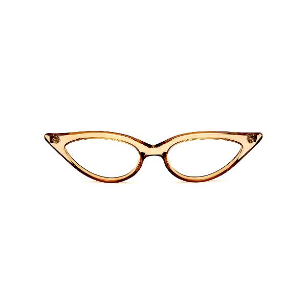 Óculos de Grau Gustavo Eyewear G11 2 em âmbar e haste Animal Print.
