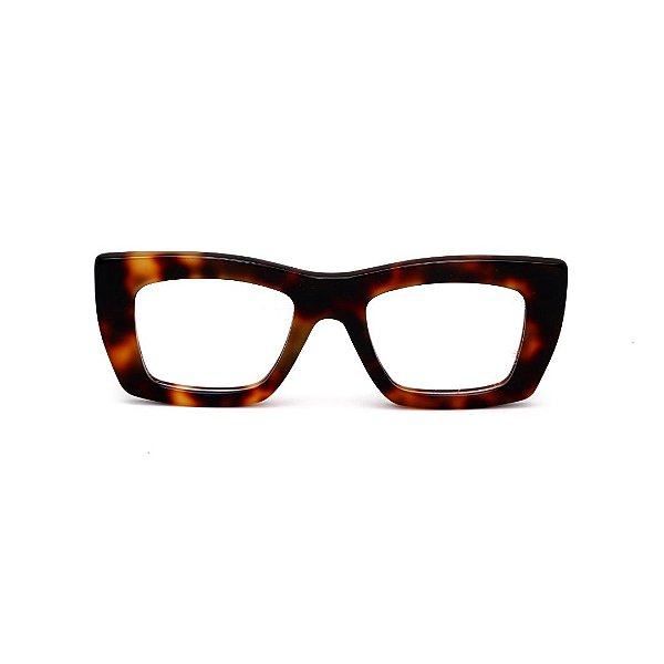 Óculos de Grau Gustavo Eyewear G79 4 em animal print. Clássico