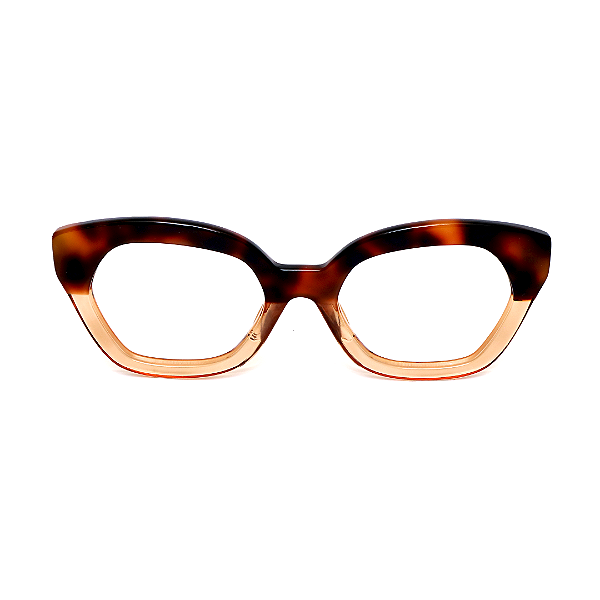 Óculos de Grau G70 3 em animal print e âmbar com hastes animal print. Clássico