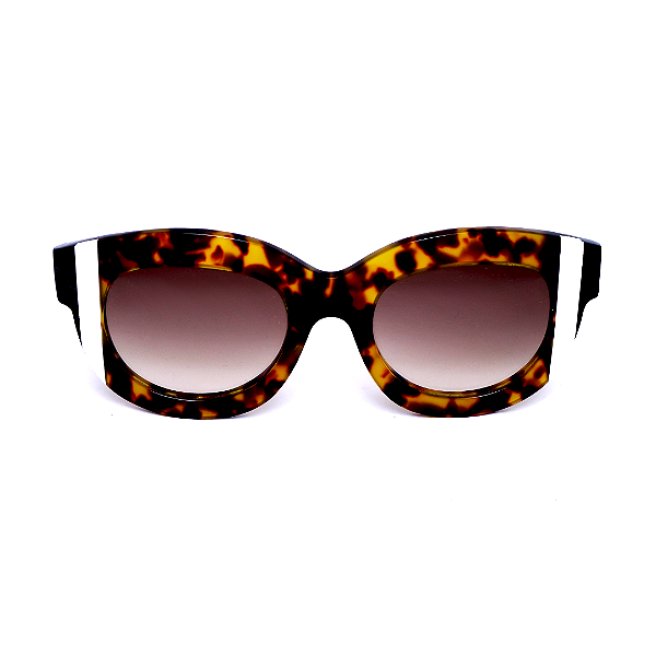 Óculos de sol Gustavo Eyewear G12 4 em animal print com listras.