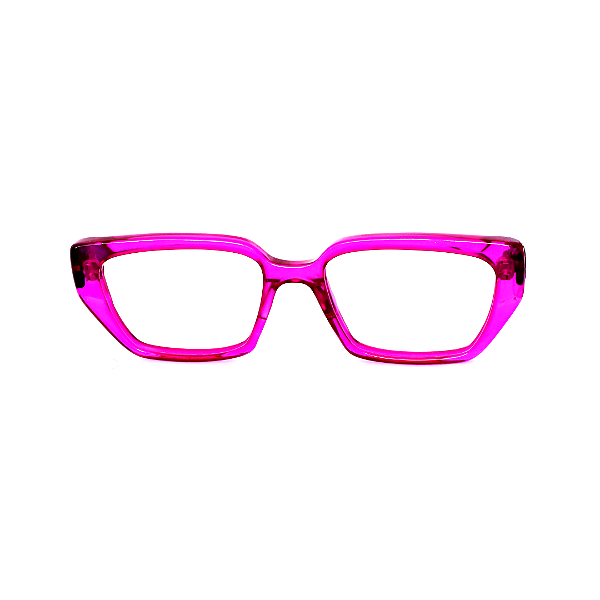 Óculos de Grau Gustavo Eyewear G51 2 na cor violeta, com as hastes em Animal Print.