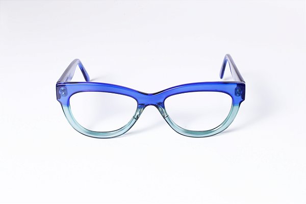 Óculos de Grau Gustavo Eyewear G73 3 na cor azul.