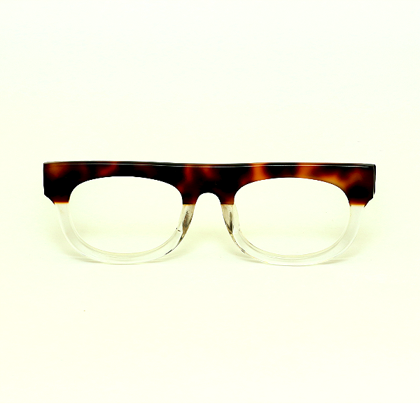 Óculos de Grau Gustavo Eyewear G14 6 em Animal Print e cristal, com as hastes em animal print. Clássico.