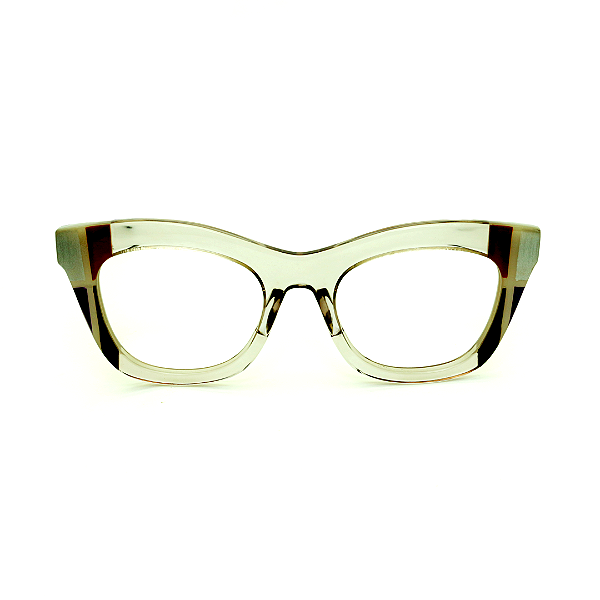Óculos de Grau Gustavo Eyewear G69 15 nas cores, fumê, vermelho, preto e azul. Hastes pretas.