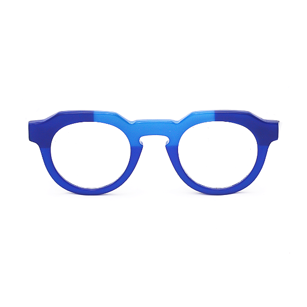 Óculos de Grau Gustavo Eyewear G66 4 na cor azul. Modelo unisex