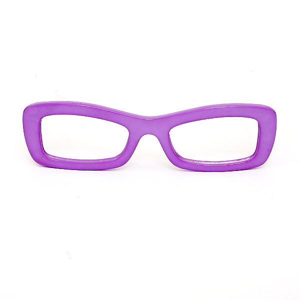 Óculos de Grau Gustavo Eyewear G34 3 lilás com hastes em Animal Print.