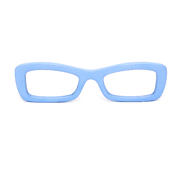 Óculos de Grau Gustavo Eyewear G34 4 azul com hastes pretas.