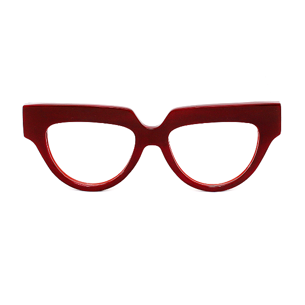 Óculos de Grau Gustavo Eyewear G40 4 em vinho opaco e hastes Animal Print.