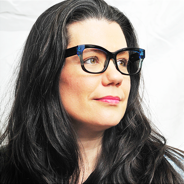 Óculos de Grau Gustavo Eyewear G104 3 Preto, azul e acqua. Hastes pretas. Unisex