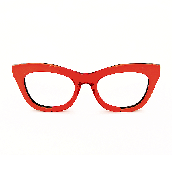 Óculos de Grau Gustavo Eyewear G69 18 Vermelho