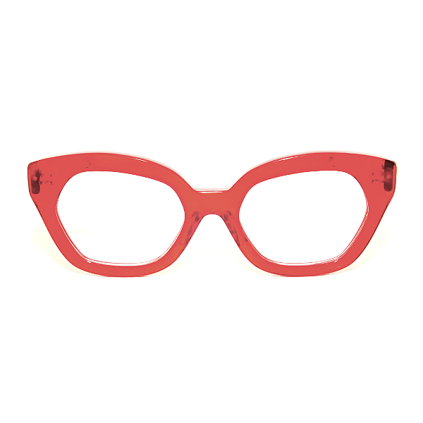 Óculos de Grau Gustavo Eyewear G70 3 Vermelho com hastes Animal Print. Black November.