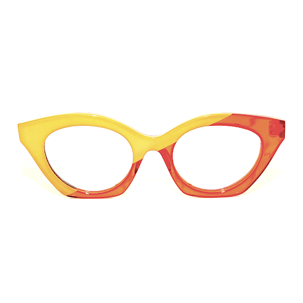 Óculos de Grau G71 8 Laranja e vermelho, hastes Animal Print. Black November.
