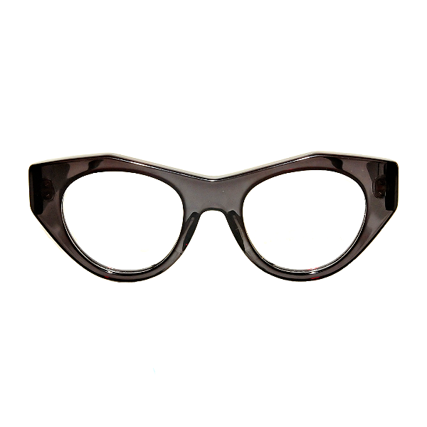 Óculos Gustavo Eyewear G119 1 Cinza com as hastes pretas. Black November.
