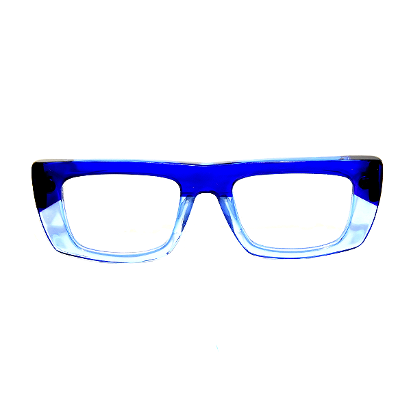Óculos de Grau Gustavo Eyewear G80 2 em tons de azul.
