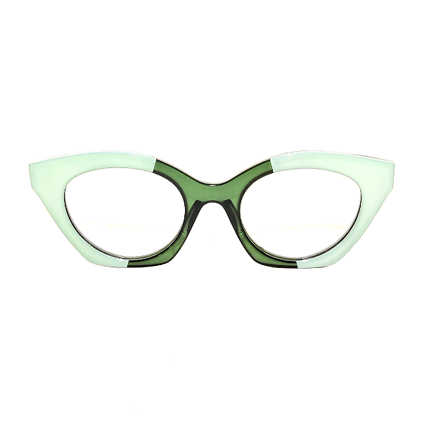 Óculos de Grau G71 9 Tons de verde e hastes pretas. Black November.