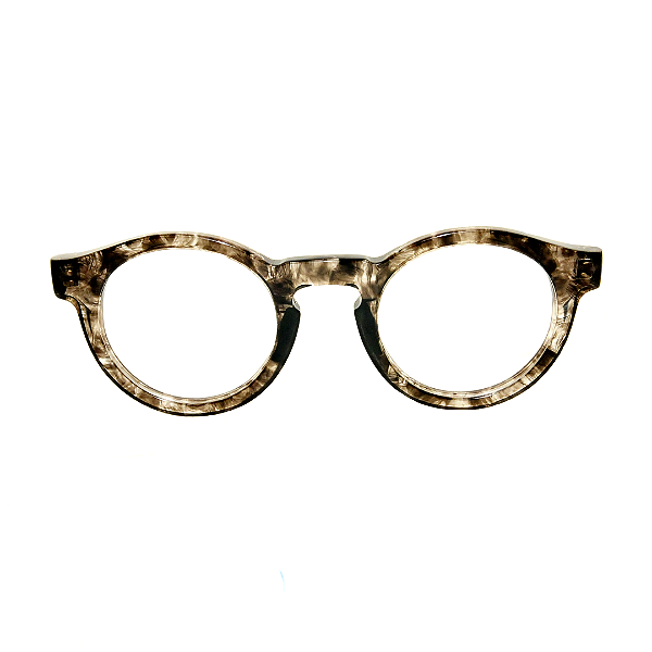 Óculos de Grau Gustavo Eyewear G29 11 Animal Print cinza. Black November