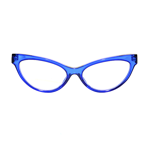 Óculos de Grau Gustavo Eyewer G129 2 Azul com hastes pretas.