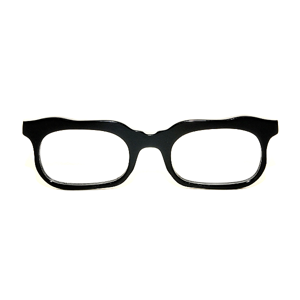 Óculos de Grau Gustavo Eyewear G152 1 Preto com hastes caramelo. Black November.
