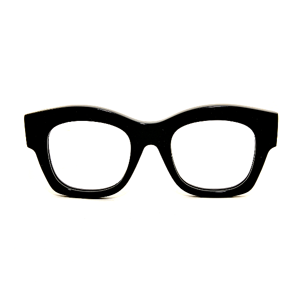 Óculos de Grau Gustavo Eyewear G58 1 azul e fumê. Hastes pretas.