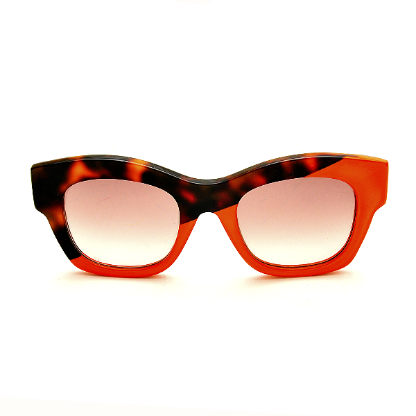 Óculos de Sol Gustavo Eyewear G58 1 Animal Print e vermelho, hastes Animal Print e lentes marrom degrade. Black November.