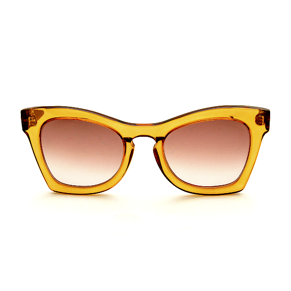 Óculos de Sol Gustavo Eyewear G75 2 Âmbar com lentes marrom. Black November.